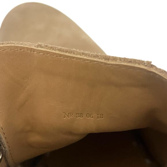 SezaneCameron lace-up boots Sz 7 brown leather Raphael Chunky Heel Outdoor Chic - Picture 7 of 11